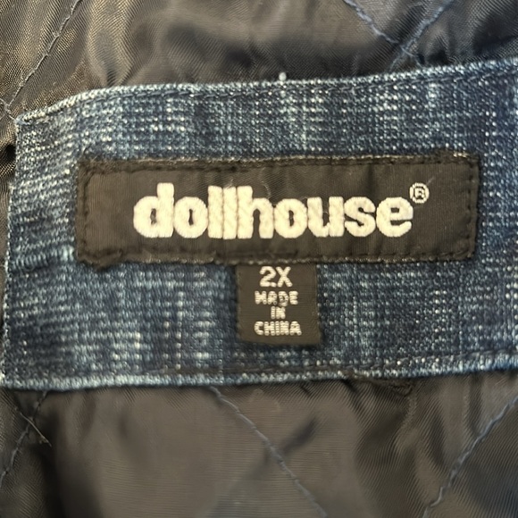 Dollhouse Removable Fur Denim Jacket Sz 2X - Picture 11 of 16